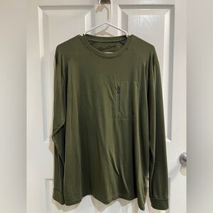 Duck Camp. Army Green. Men’s Medium longsleeve bamboo.